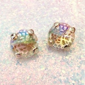 Kendra Scott Iridescent/Gold Hillary Earring Studs